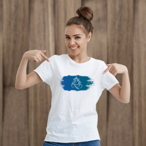 Ganesha sketch printed t shirt for women online