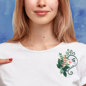 Stylish Ganesha With Flower Graphic T Shirt For Women Online