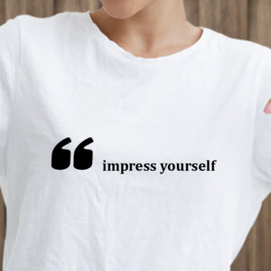 Impress Yourself Printed Women's White Round Neck T-Shirt
