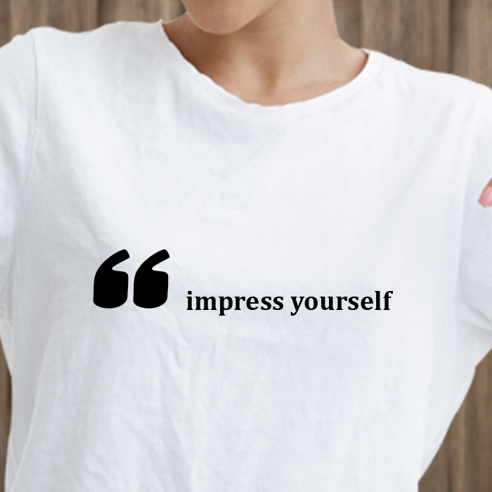 Impress Yourself Printed Women's White Round Neck T-Shirt