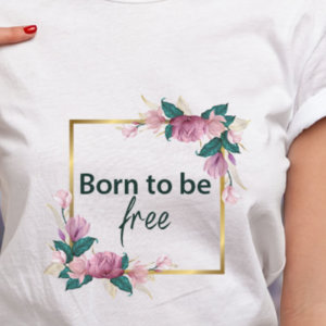 Free Slogan Printed T Shirt For Women Online