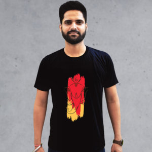 Best Ganesha Latest Design Black T- Shirt Front And Back