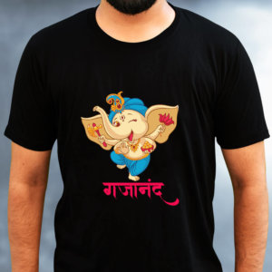Best Ganesha Round shape Neck T-Shirt Black