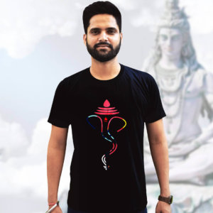 Best Lord Ganesha, Black T-shirt Front and Back (2)