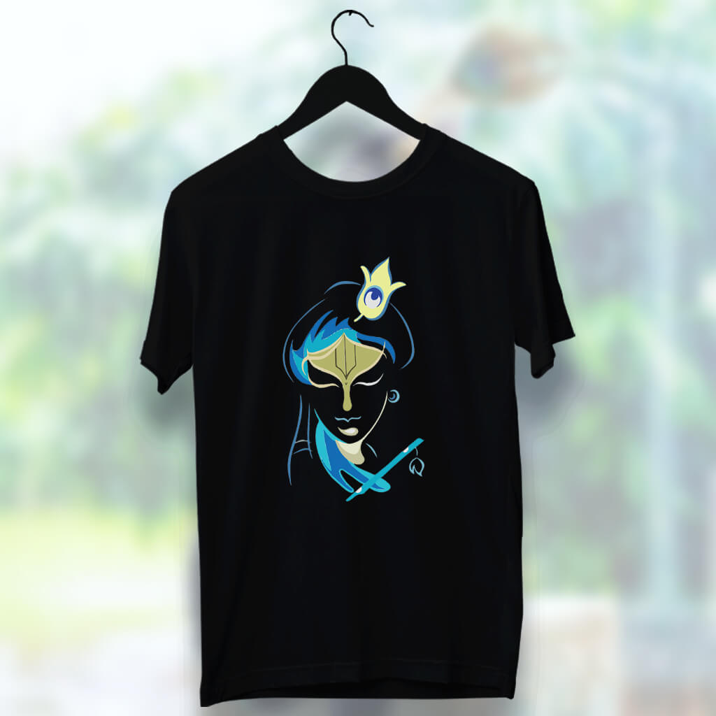 Krishna Black T-Shirt For Men