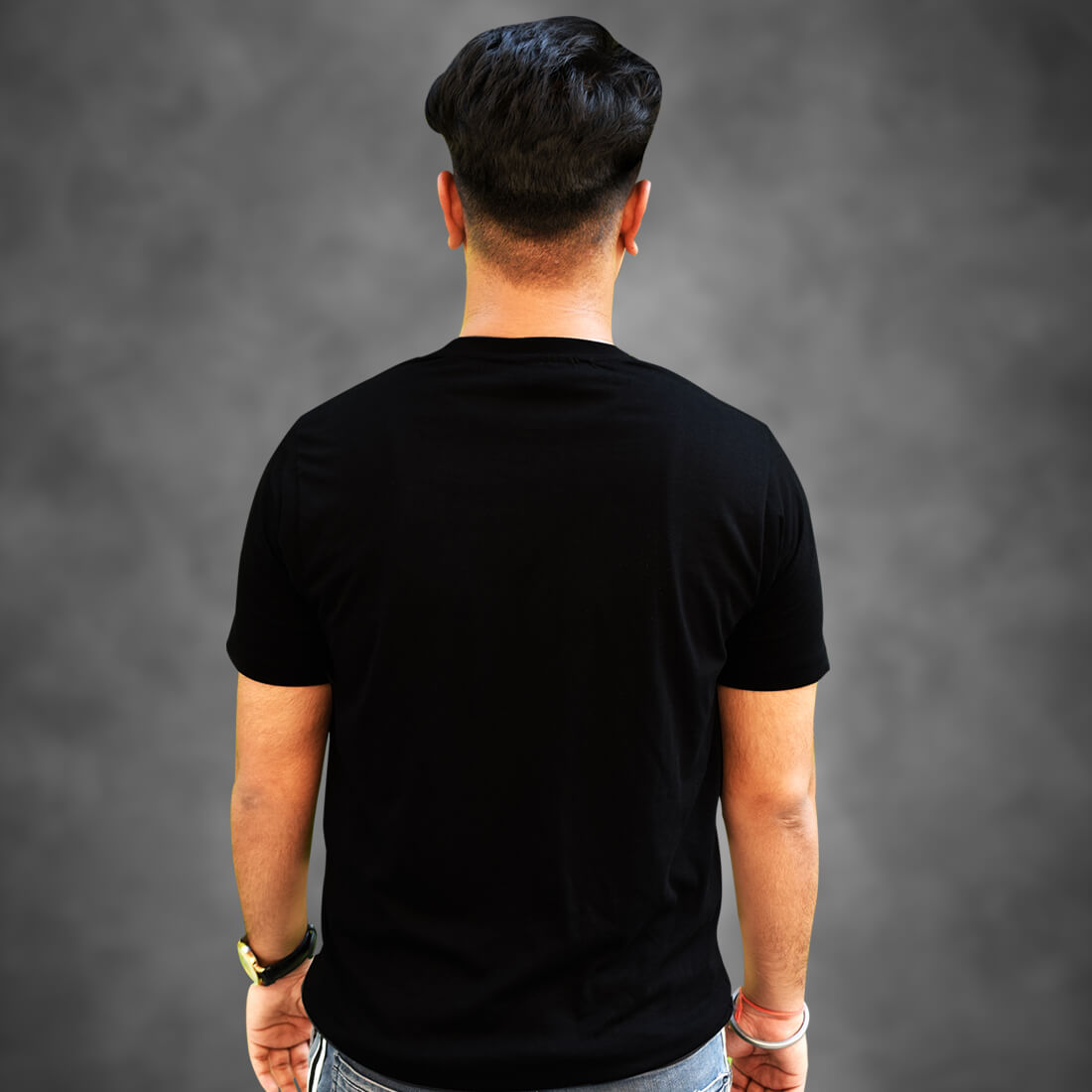 Shree Ganesh Printed Plain Black T Shirt Online