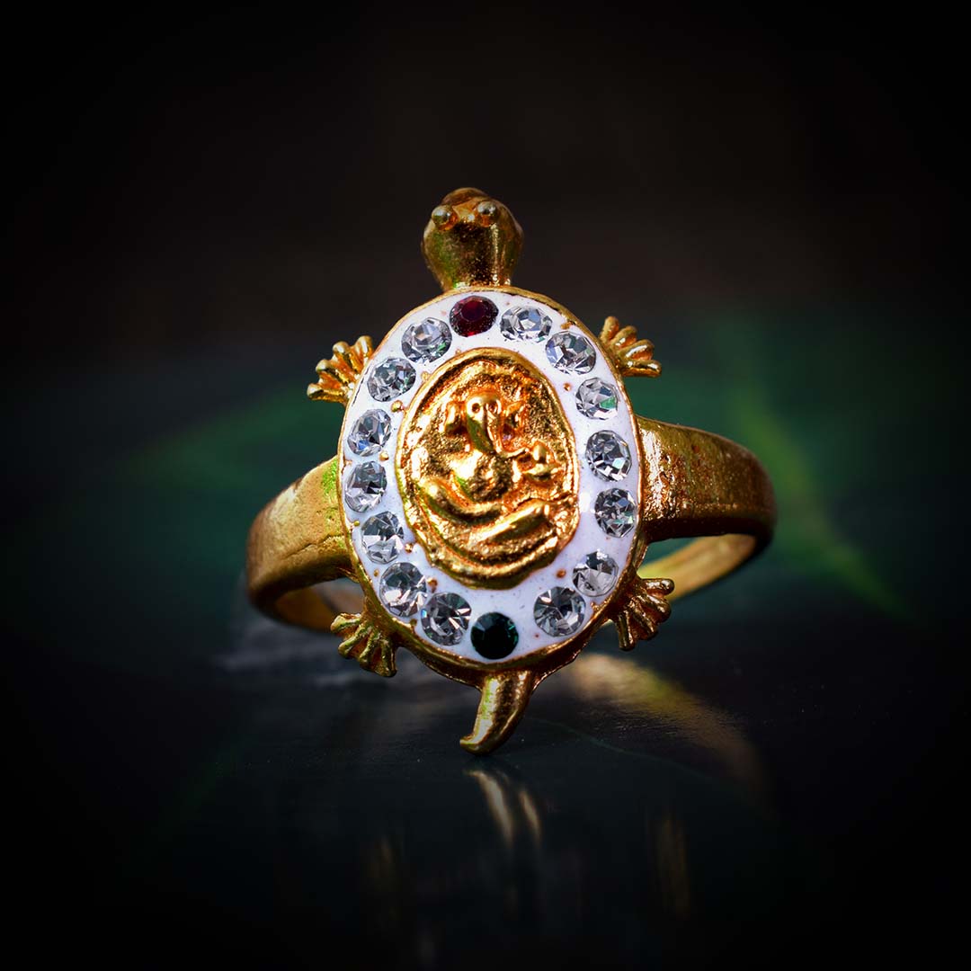 Buy Shri Ji Mathura/Tortoise Ring Gold Plated Online at Low Prices in India  - Amazon.in