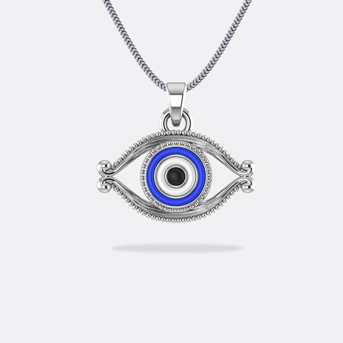 Dancing Girl Evil Eye silver necklace- SN15 – Eria Jewels