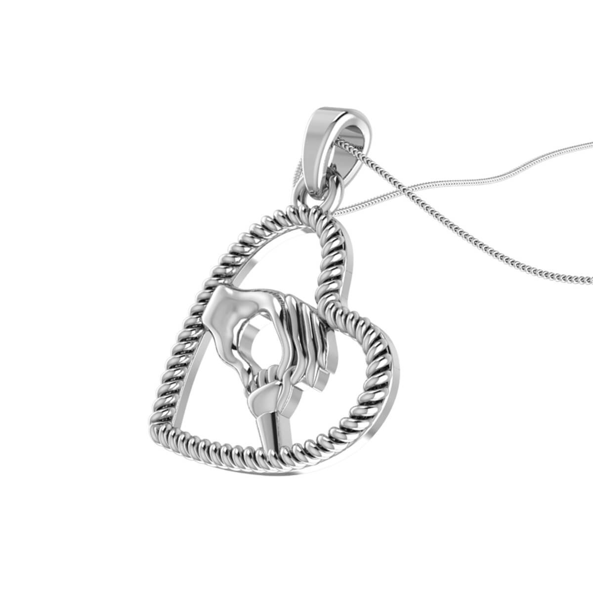 Men's Sterling Silver Locket Necklace - Heart of Courage | NOVICA