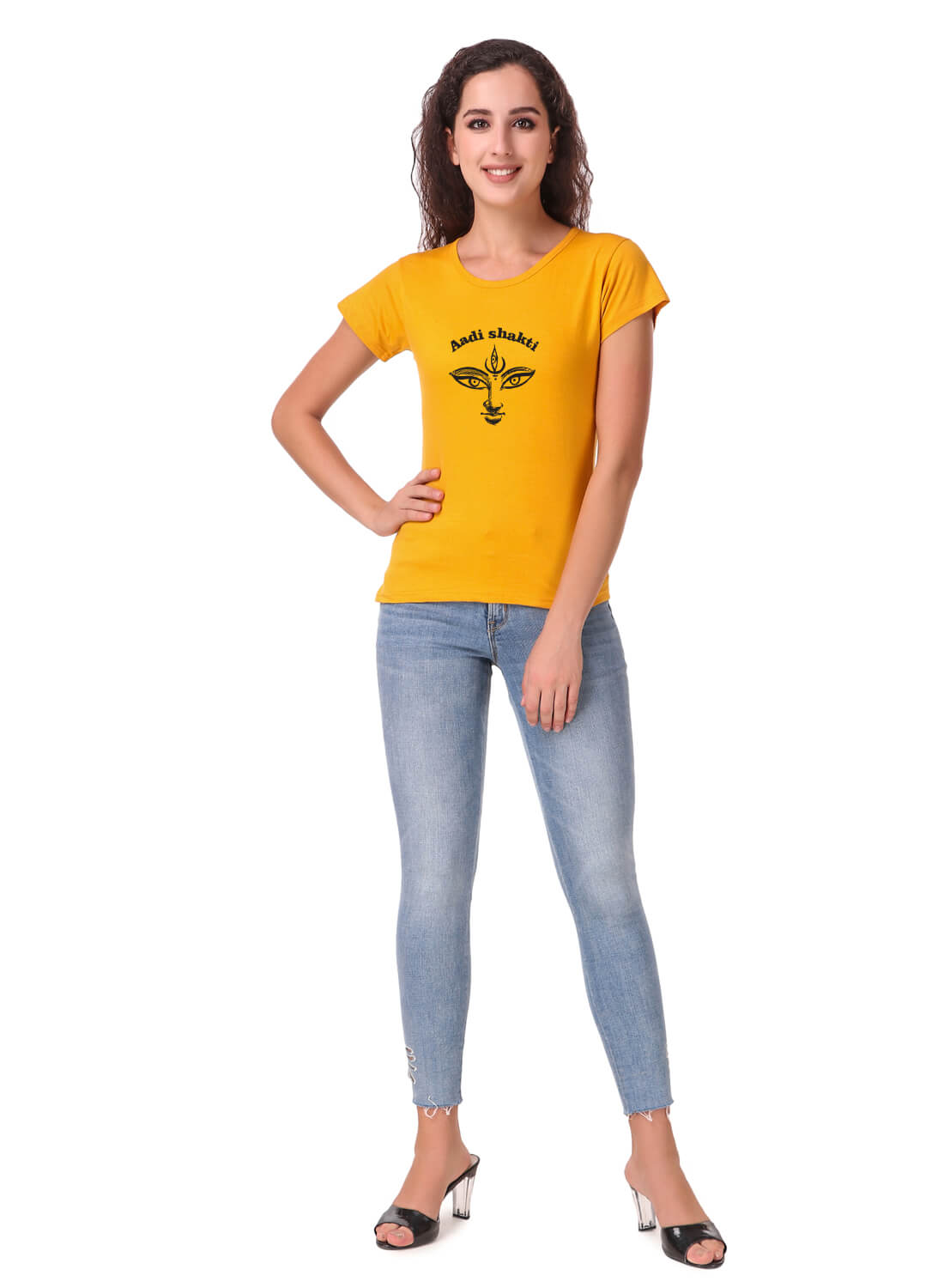 Neva Round Neck Women's T-Shirt & Top in Printed Pattern Half Sleeve- –  Neva Clothing India