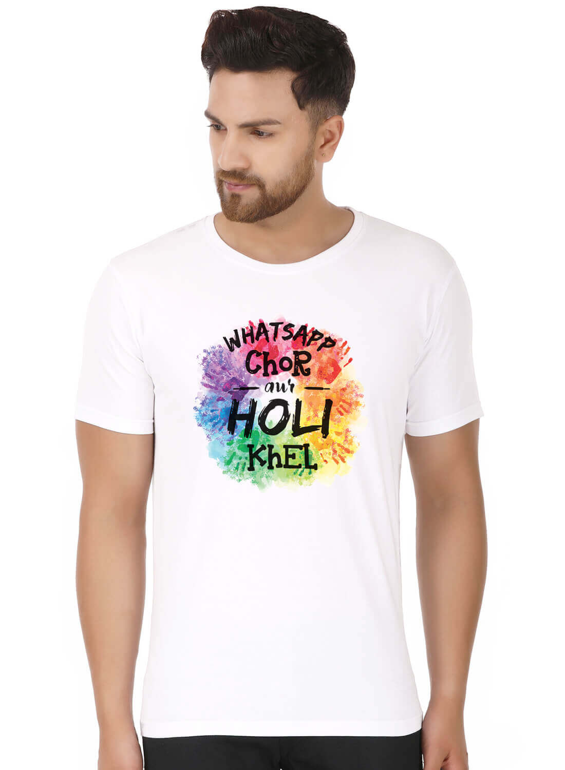 Holi Khel Funny Text Printed Holi T-Shirt For Men – Buy Spiritual Products